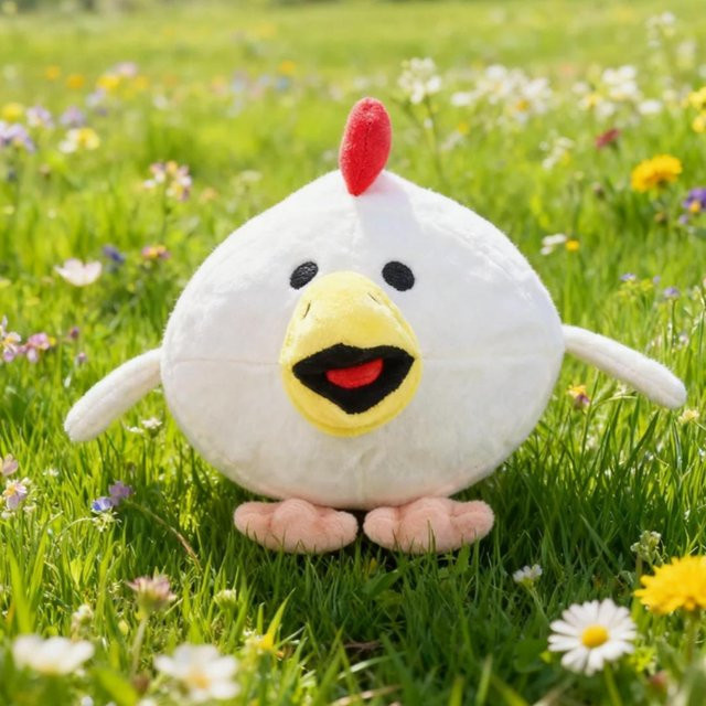 Yiran toy Kawaii Hühnchen Pistole, Actionfigur, Plüschpuppe, Weiß, ab 3 Jahre - Bild 1