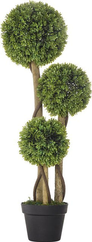 HOMCOM Künstlicher Buchsbaum im Blumentopf, Hellgrün, Höhe: 90 cm - Bild 1
