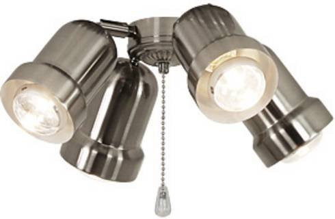 CasaFan 4 BN 4 STRAHLER Deckenventilator-Leuchte in Chrom und Silber mit 4 Strahlern und E27 Fassung - Bild 1