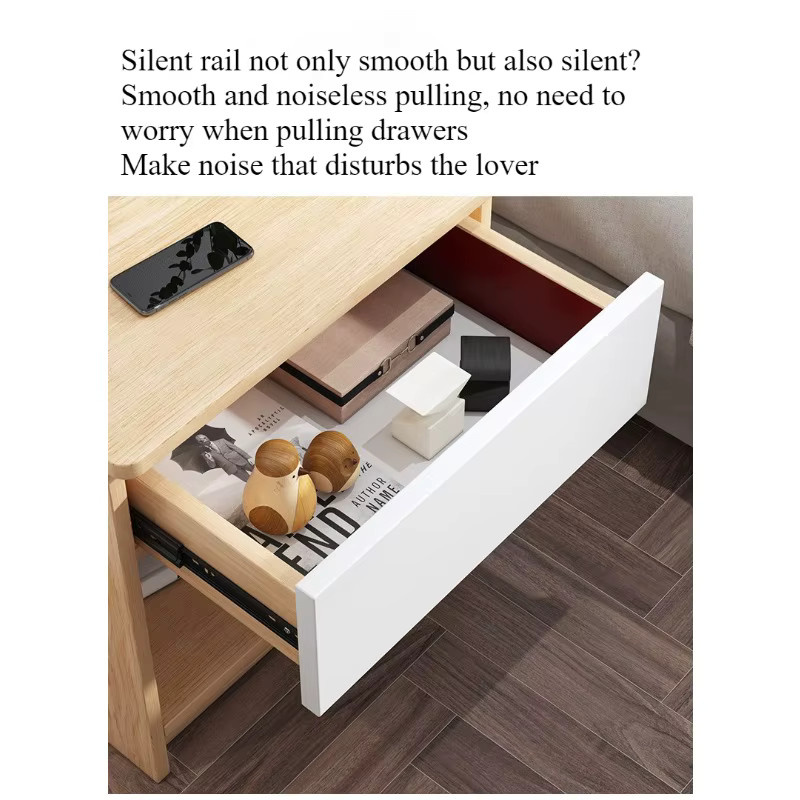 LIUSHADUOLA Moderner Nachttisch aus Holz mit Soft-Close-Schubladen für dein Schlafzimmer - Bild 4