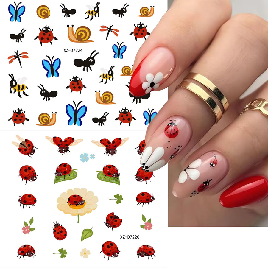 MAFANAILS Nail Art Aufkleber, 3D Cartoon Insekt Serie, 30 Stück - Bild 3