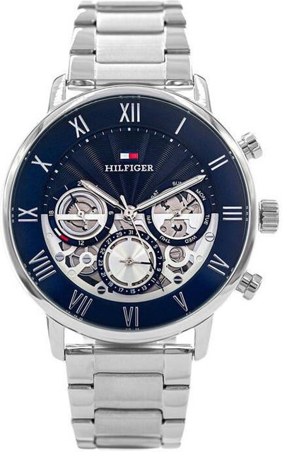 Tommy Hilfiger Herrenuhr, Quarz, Edelstahl, Blau, Silber - Bild 1