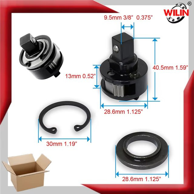 Milwaukee Rebuild Service Kit A46T Reparatursatz für M12 3/8 Zoll Kraftstoff Ratsche 2557-20 inklusive Schlagschrauber Amboss in Schwarz - Bild 1