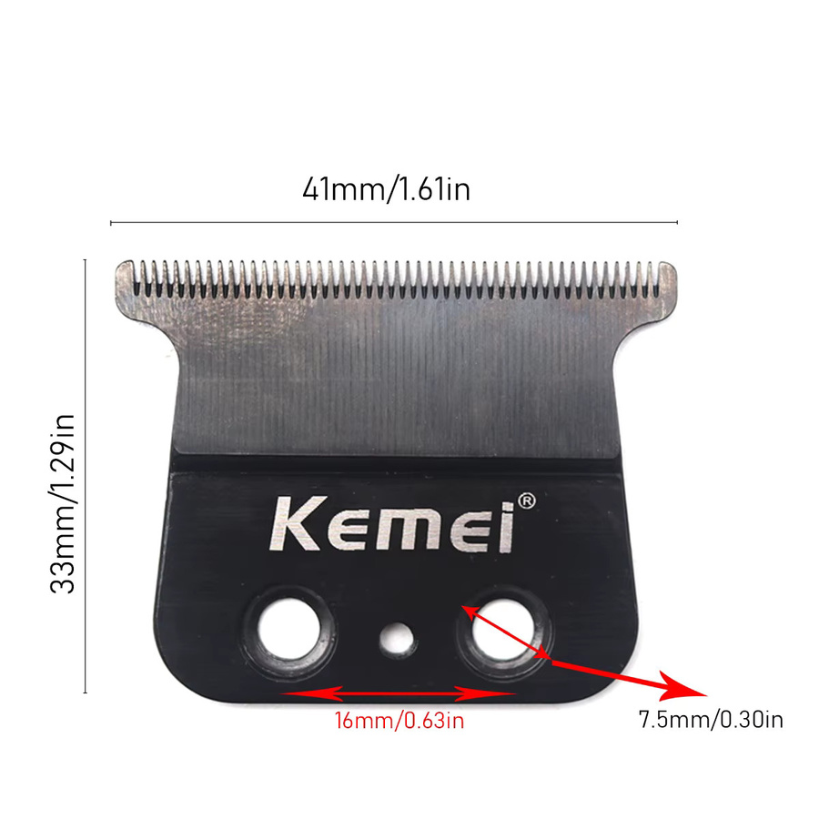 Kemei KM-2293 Ersatzschneiderkopf 0mm Original Austauschbare Klinge für Professionelle Haarschneidemaschinen in Schwarz - Bild 2