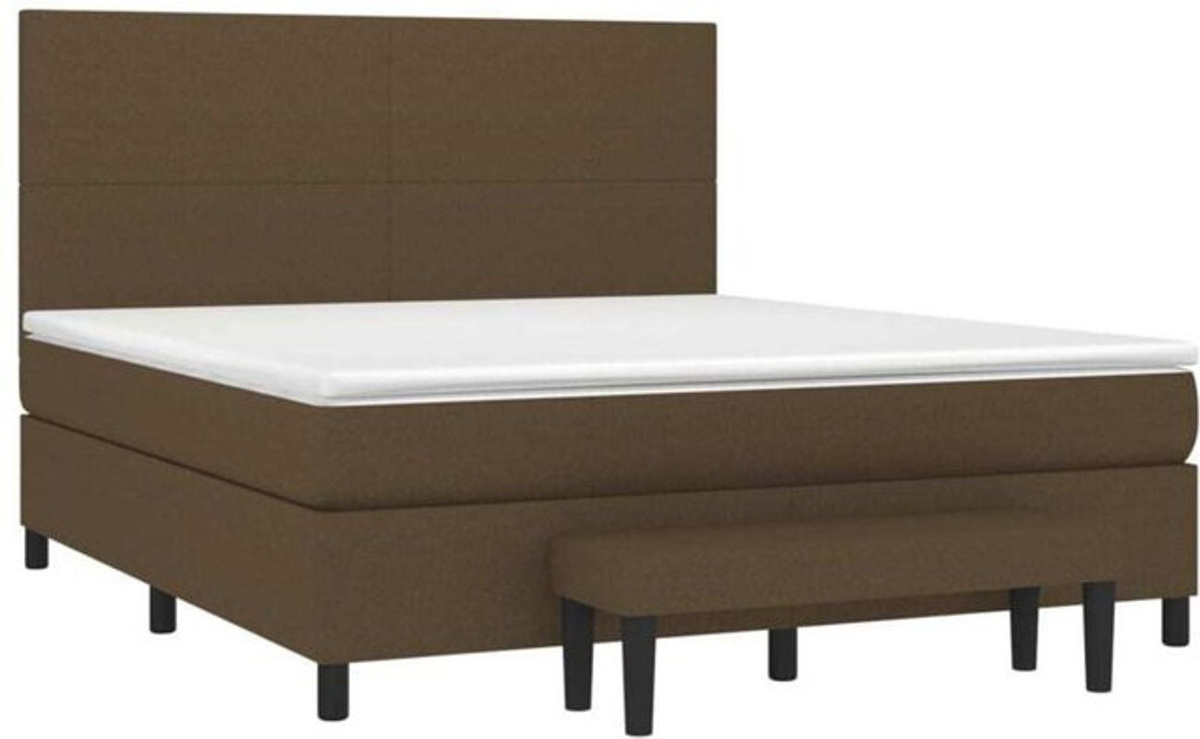Vidaxl Boxspringbett mit Matratze in Braun aus Stoff, B/T: 180 x 200 cm - Bild 1