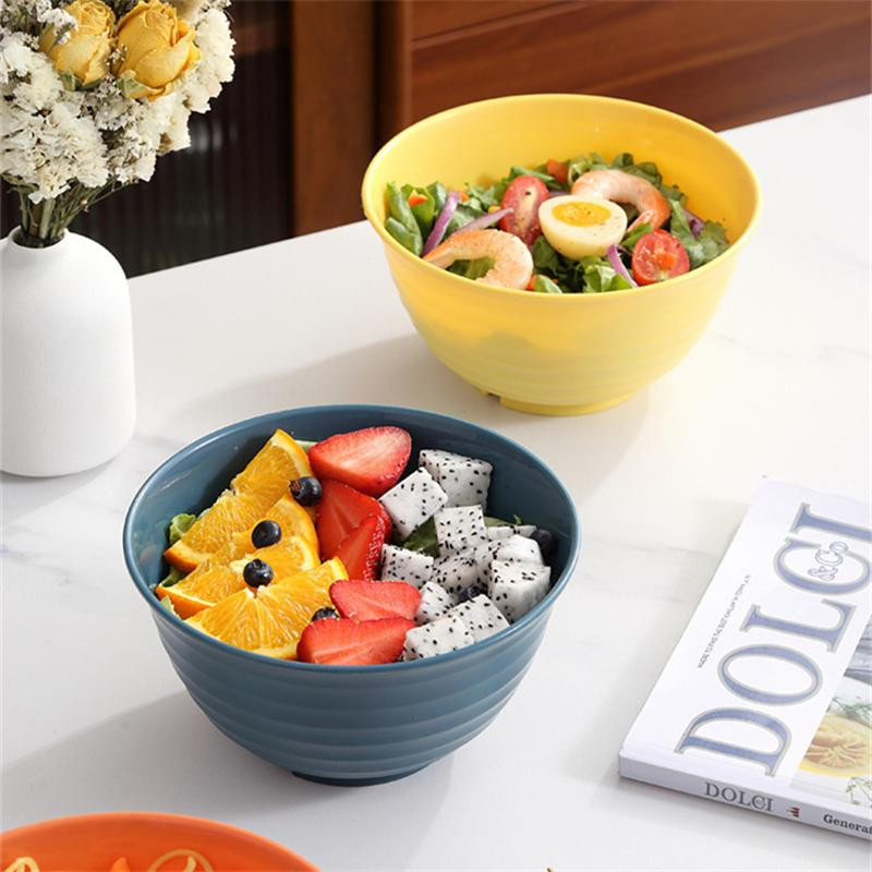 YTO Home 1 Mikrowellengeeignete Nudelschüssel aus Weizenstroh für Ramen, Salat und Obst - Bild 3