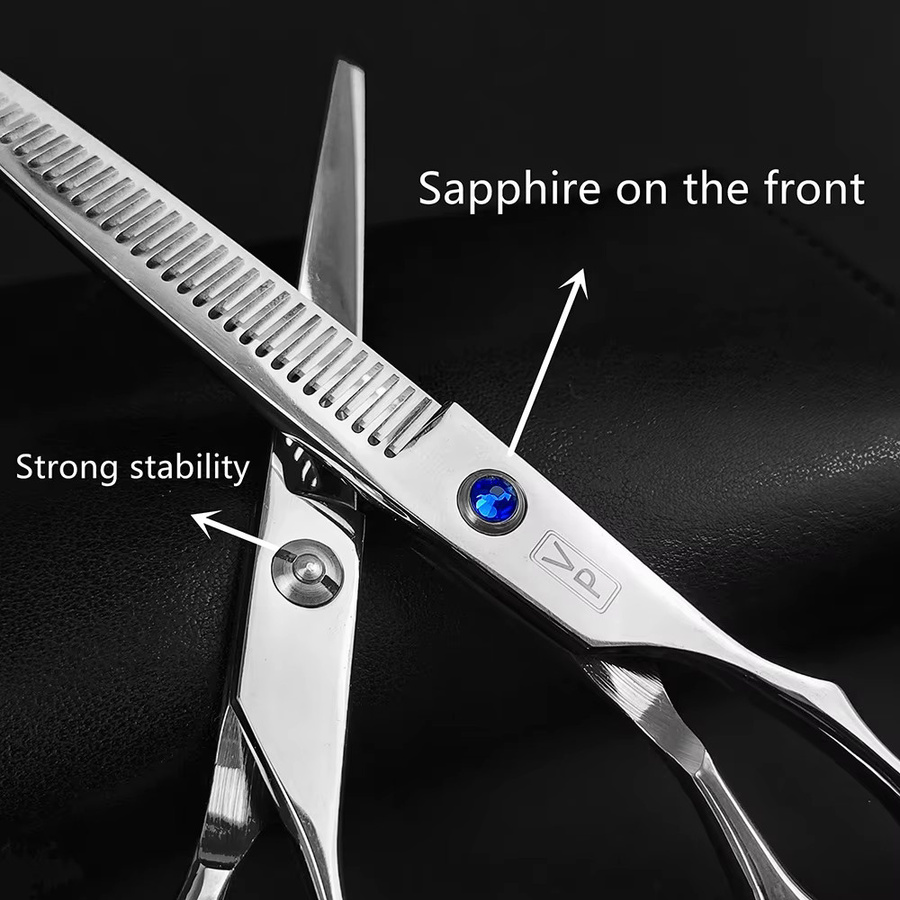 Haarschnittschere, 15,2 cm, Stahl, Silber, Professionals - Bild 3