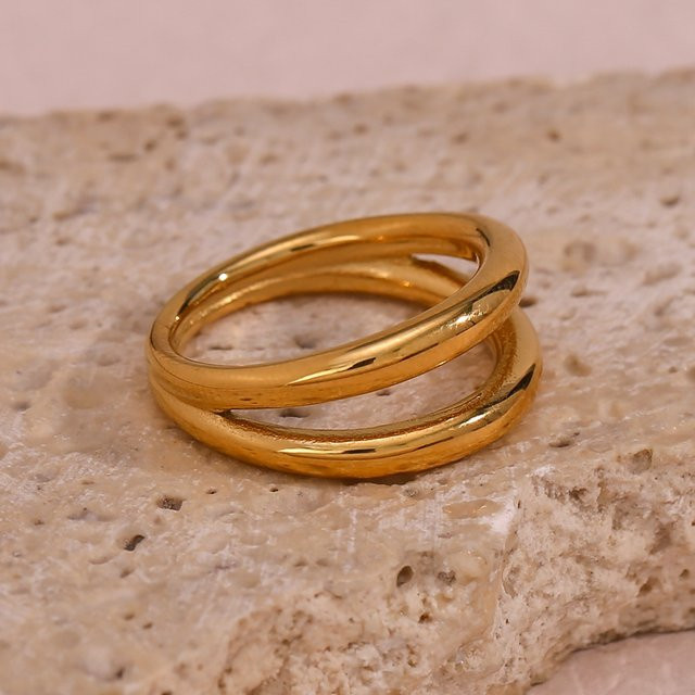 E.B.belle Ringe, Edelstahl, Gold, Damen, minimalistisch - Bild 1