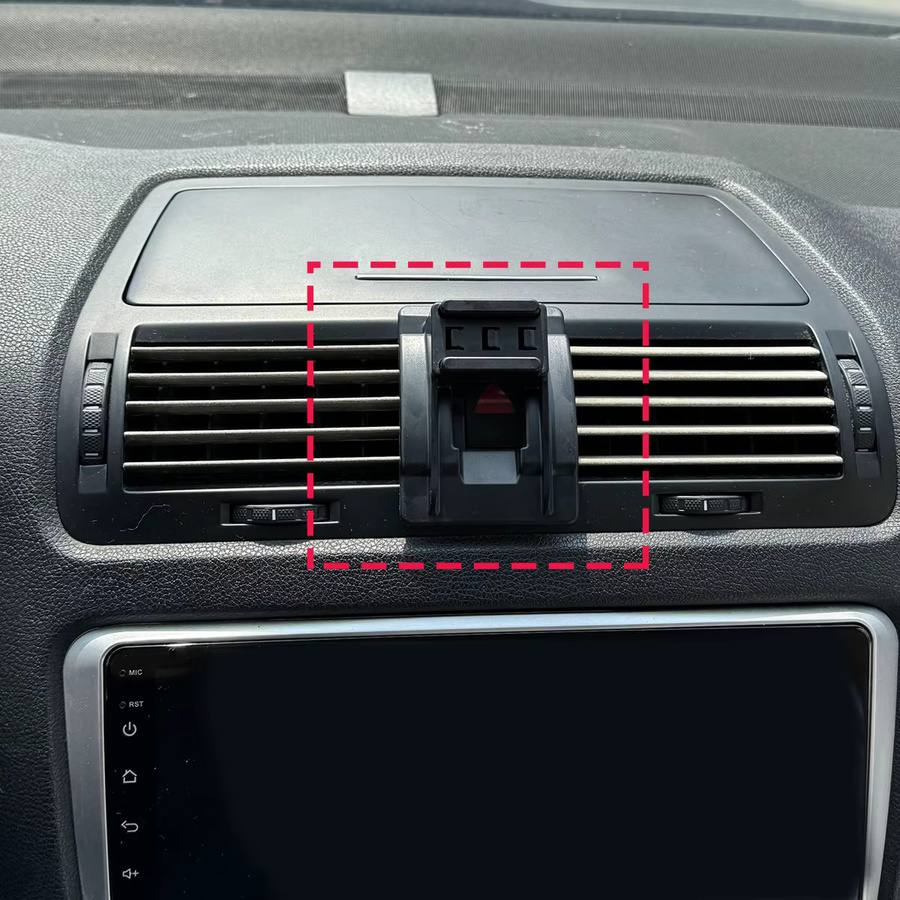Magnetischer Autotelefonhalter mit kabelloser Ladefunktion für Skoda Octavia A5 2007–2014, Schwarz, Lüftungshalterung - Bild 2