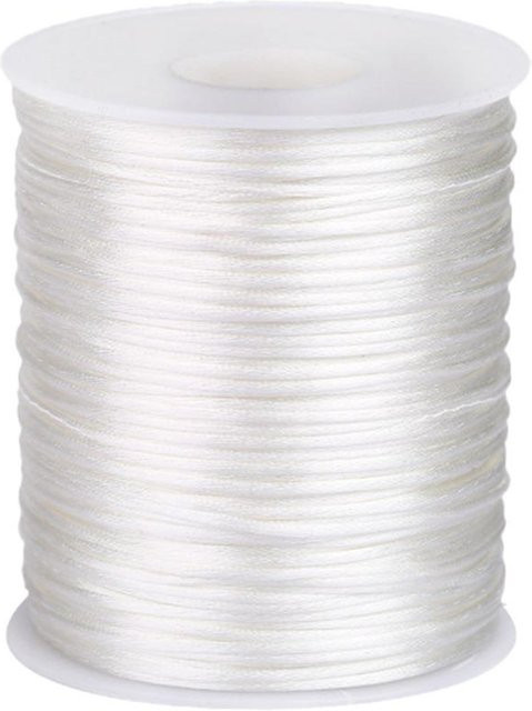 AE Selection Satinband Seidenkordel weiß, 1,5 mm Breite, 100 m Länge - Bild 1