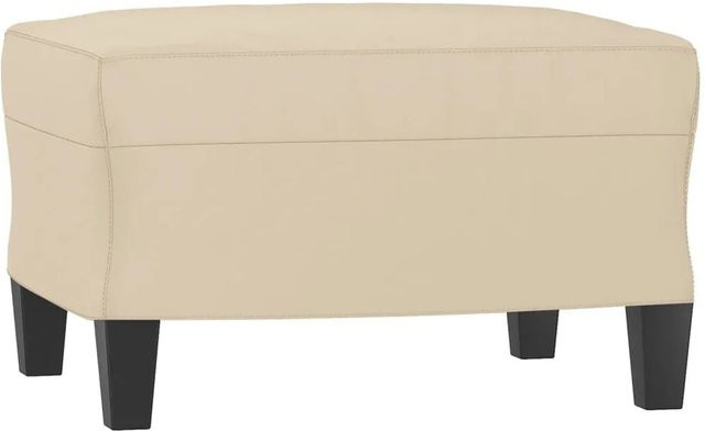 vidaXL Fußhocker Beige aus Mikrofasergewebe B/T/H: 60 x 50 x 41 cm - Bild 1