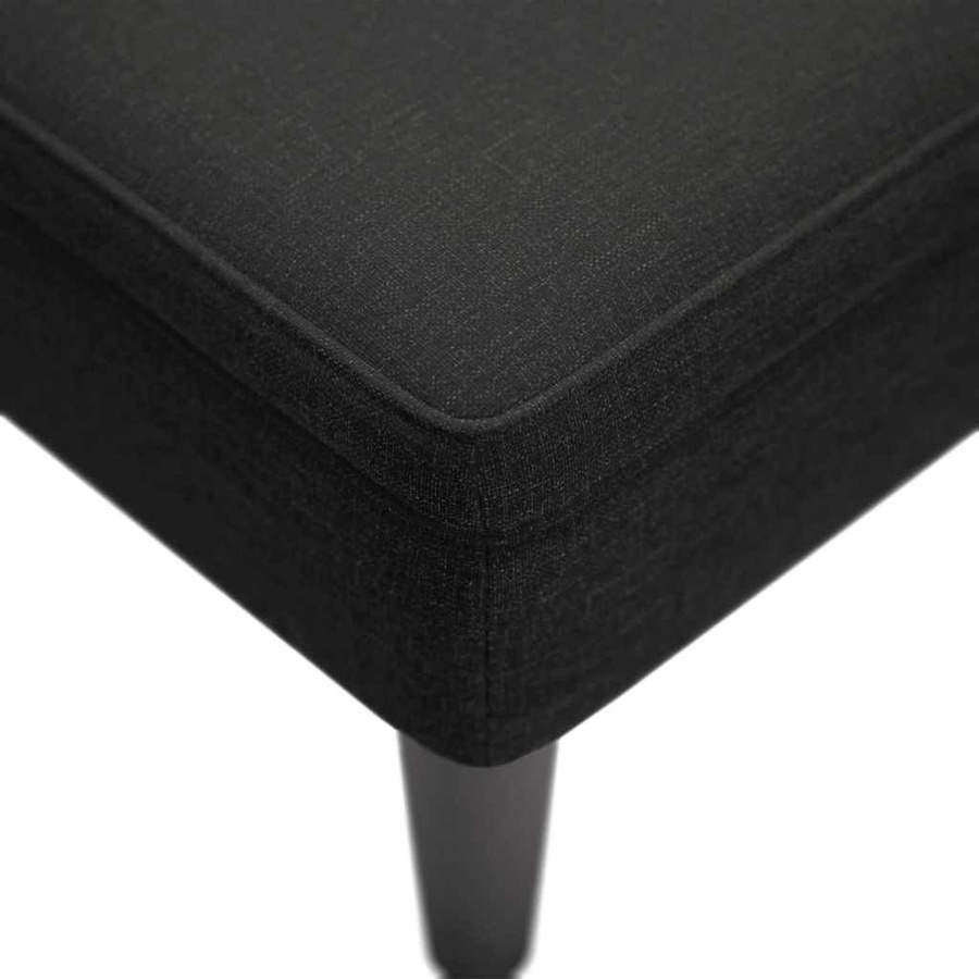 vidaXL Chaiselongue mit Lendenkissen und rechter Armlehne in Schwarz aus Stoff, B/T/H: 145 x 56 x 110 cm - Bild 3