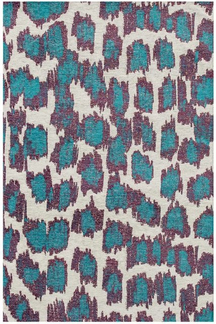 Lola&Moi Teppich Blue Duck Ikat in Blau und Multicolour, Breite: 240 cm, Tiefe: 340 cm - Bild 1