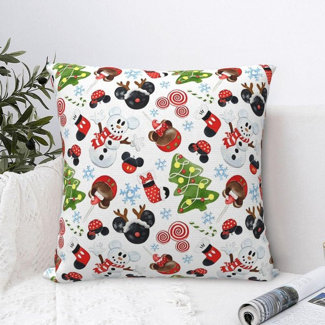 ZX Blanket Kawaii Mickey Minnie Pärchen Kissenbezug aus Polyester, Farbe: Weiß, B/B/B: 30 x 30 x 30 cm - Bild 1