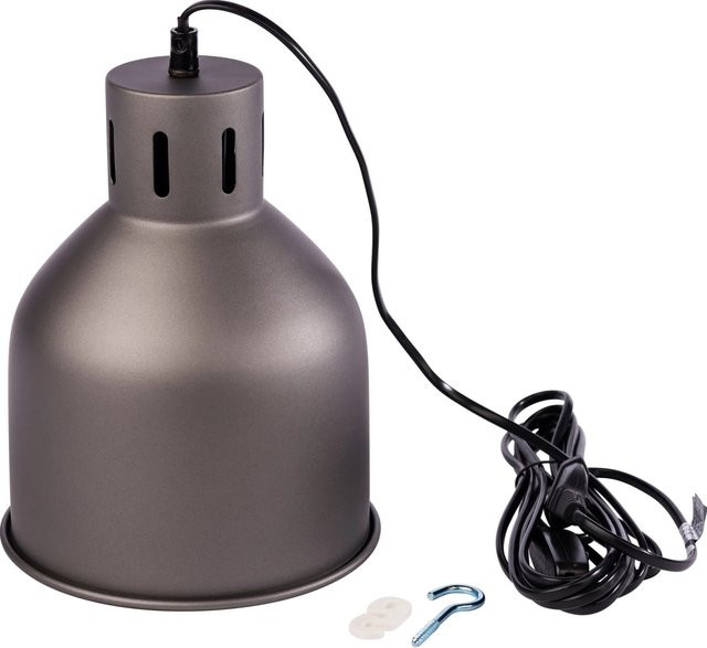 Venso SAGA Lampenschirm E27 Grau aus Metall für LED Pflanzenlampen und Wachstumslampen, Durchmesser: 22 cm - Bild 1