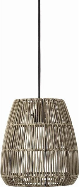 PR Home Saigon Außenpendelleuchte aus Poly Rattan in Beige oder Grau, IP44, E27, B/T/H: 30 x 30 x 28 cm - Bild 1