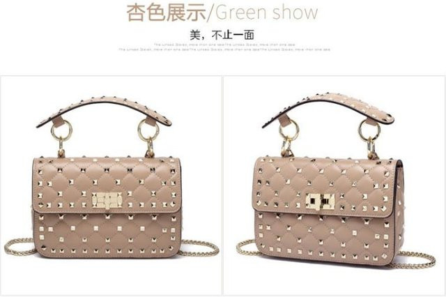 Xiaoxiangfeng Umhängetasche Lammleder, apricot, Damen - Bild 1