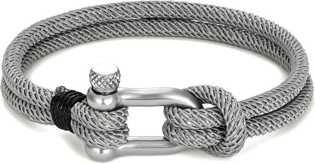 YULIN Überlebensarmband, Edelstahl, Silber, Grau, Unisex, 19cm - Bild 1