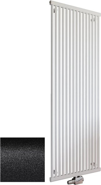 Schulte Design-Heizkörper Kiel mit Mittenanschluss in Pearl-Schwarz - Bild 1