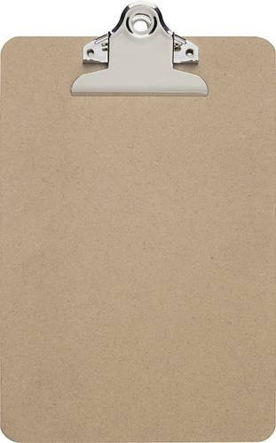 Maulclassic Klemmbrett DIN A5 aus Hartfaserholz in Braun, B: 16,0 cm, H: 25,5 cm, T: 3,0 cm - Bild 1
