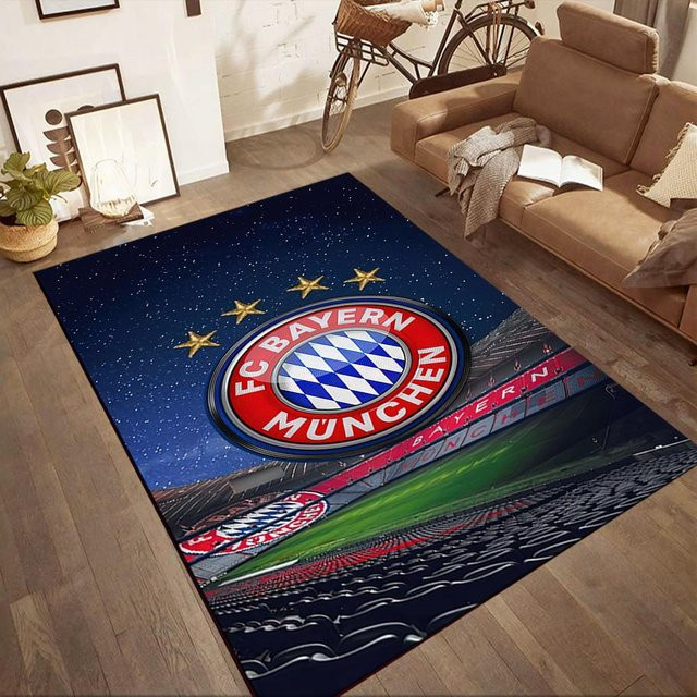 LivSpaceVibe FC Bayern München Siegerplatz Teppich, Blau, B: 120 cm, T: 100 cm - Bild 1