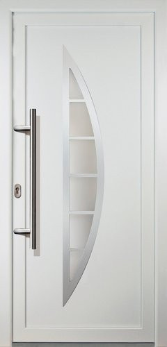 Meeth Kunststoff-Haustür Signum Exklusiv in Weiß mit satiniertem Glaseinsatz, nach innen öffnend, B/H: 108 x 200 cm - Bild 1