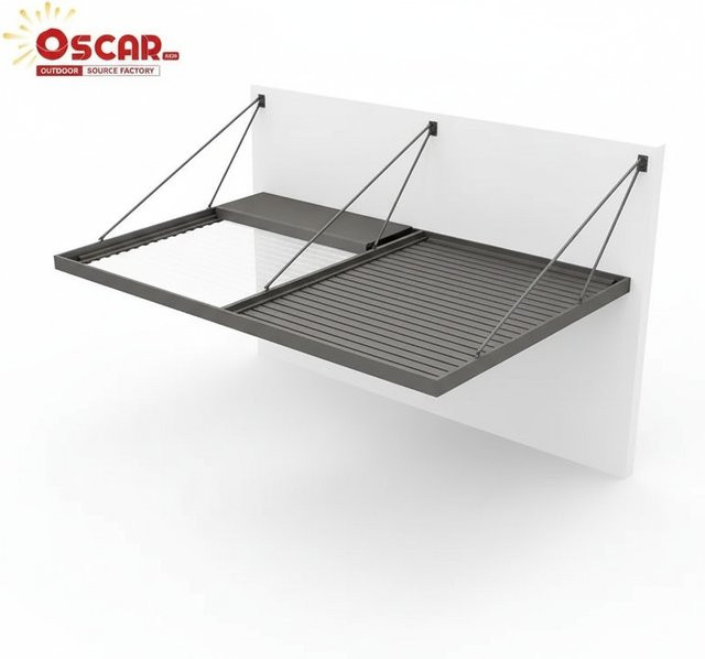 Bioklimatische Pergola von QWC aus Aluminiumlegierung mit verstellbarem Dach, wasserdichter Sonnenschutz für deinen Garten, B/T: 3 x 4 m - Bild 1