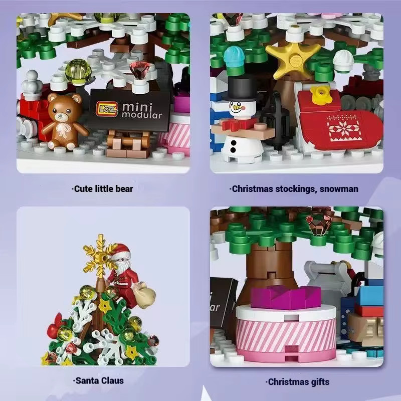 LOZ Weihnachtsbausteine Mini-Bricks als Lernspielzeug und Modellbau-Set in Mehrfarbig - Bild 3