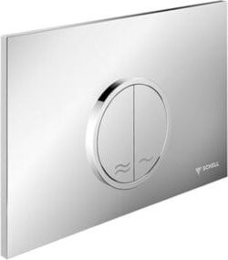 Schell WC-Betätigungsplatte Montus Circum in Silber mit Dual-Flush-Spülung - Bild 1