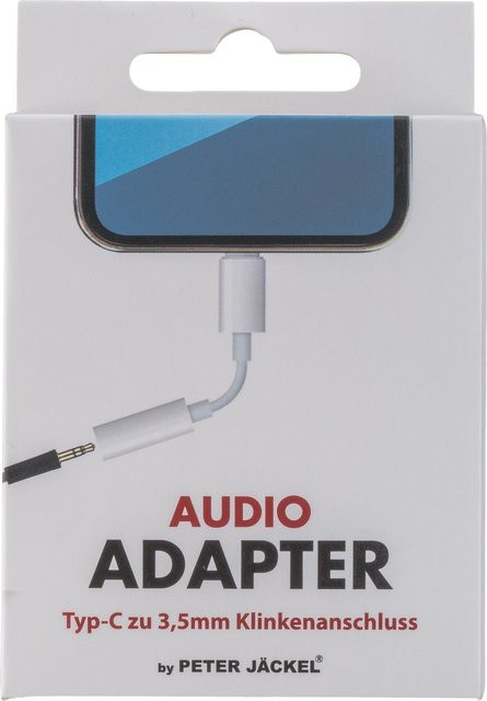PETER JÄCKEL Audio Adapter Typ-C auf 3,5mm Klinkenanschluss in Weiß - Bild 1
