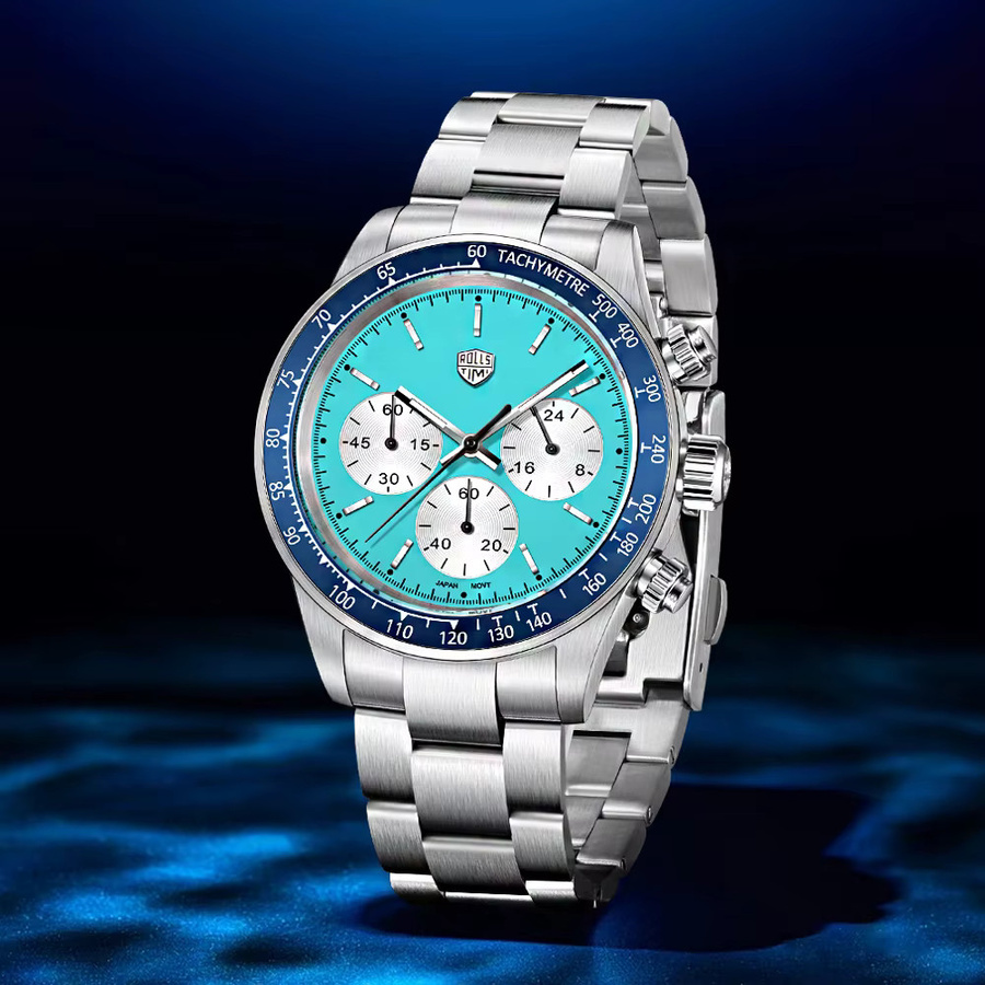 RollsTimi Chronograph, Quarz, Edelstahl, Saphirglas, Herren - Bild 2