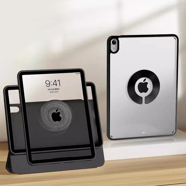 Magnetische Acryl Tablethülle mit Smart Cover für iPad Pro, Air und Mini in Transparent - Bild 1