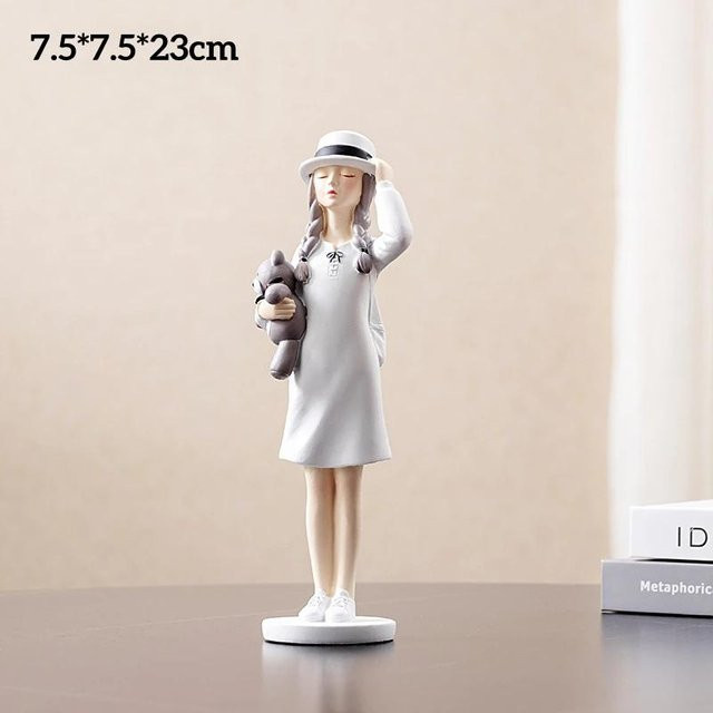 Moderne abstrakte Kunstfigur aus Harz im japanischen Stil von Yiran Furniture als kreative Dekoration für dein Wohnzimmer - Bild 1