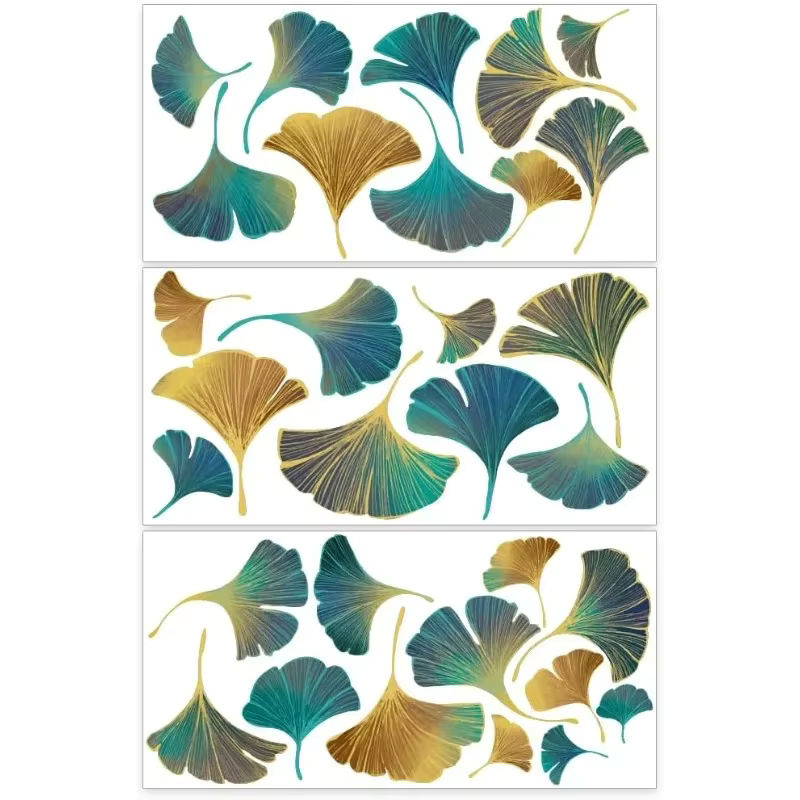 3er-Set Gingko Blätter Rub-on Transfers für Möbel und Kunsthandwerk, Mehrfarbig, Breite: 30,48 cm x Höhe: 15,24 cm - Bild 6