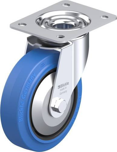 Blickle Lenkrolle LE-POEV 160R-SB-FA in Blau und Schwarz mit 160 mm Rad-Durchmesser und 300 kg Tragfähigkeit - Bild 1