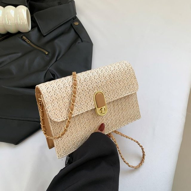 Yiran bag Ein-Schulter Umhängetasche, Stroh-Webtasche, Damen - Bild 1