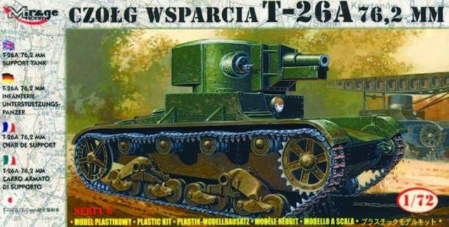 Mirage Hobby Leichter Panzer T-26 A 76,2 mm, Modellbau, 1:72, Grün - Bild 1
