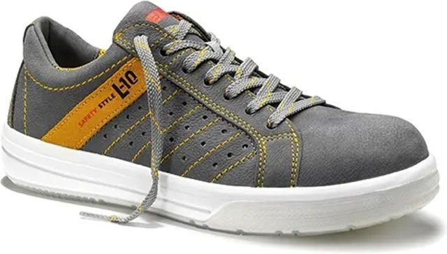 Elten Sicherheitshalbschuh Breezer Grey Low ESD S1 aus Nubukleder in Grau, Größe 43 - Bild 1