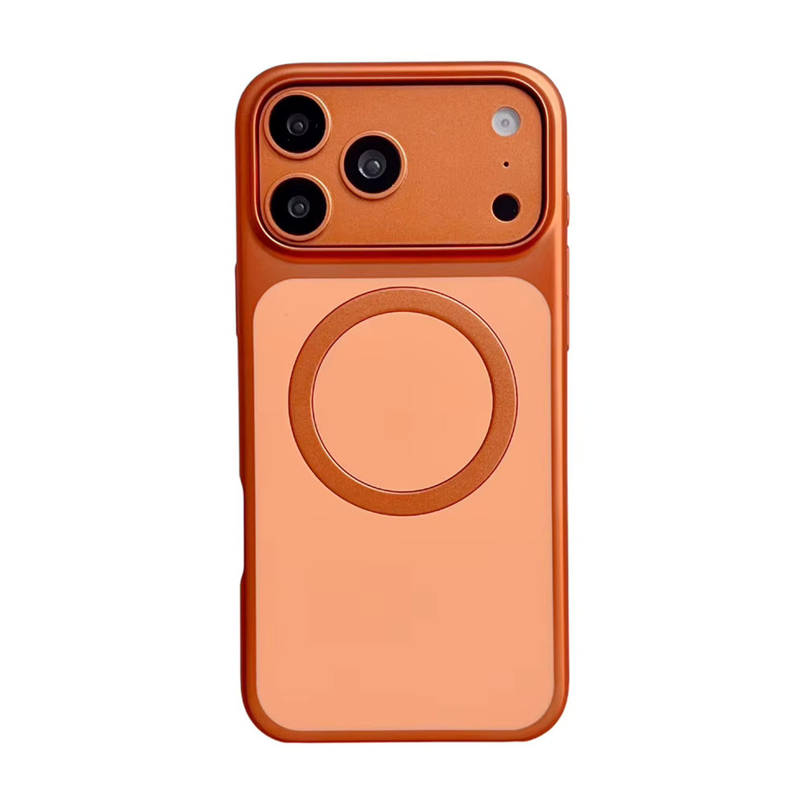 Xeber MagSafe Magnetische Hülle für iPhone 17 und iPhone 16 Pro Max in Orange, Ultradünne Luxus-Metallic-Lackierung, Stoßfeste PC-Abdeckung mit kabellosem Laden - Bild 2