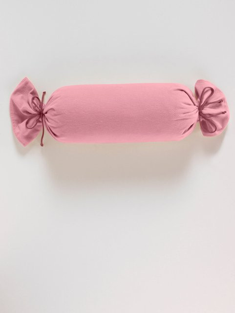 Biberna Bettwäsche Set aus 100% Baumwolle in Pink mit 2 Kissenbezügen und 2 Nackenrollenbezügen - Bild 1