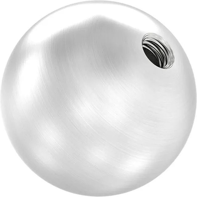 FeNau Hohlkugel aus Edelstahl mit M8 Gewinde, Durchmesser: 4 cm, Farbe: Silber, gebürstet - Bild 1