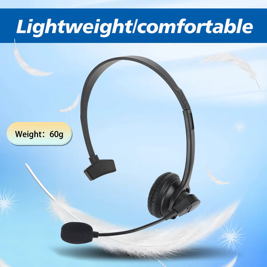 ABBREE 2Pin K Stecker Walkie Talkie Overhead Headset mit PTT/VOX Mikrofon für Baofeng UV-5R UV-21 PRO UV-5RH und Quansheng UV-K5 UVK6 in Schwarz - Bild 4