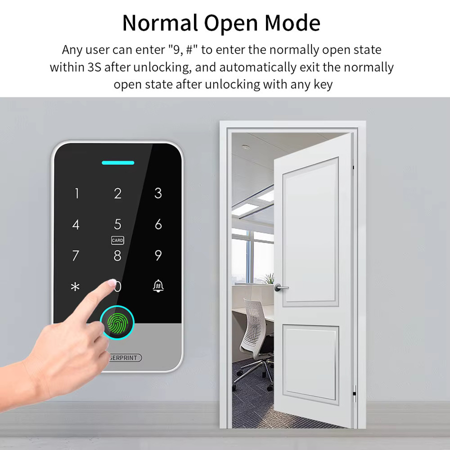 Asia-Teco IP65 Zugangskontrollsystem mit Fingerabdruck, Bluetooth, WLAN-Gateway und Tuya App Kompatibilität zur Fernentriegelung (125Khz/13.56Mhz) - Bild 4
