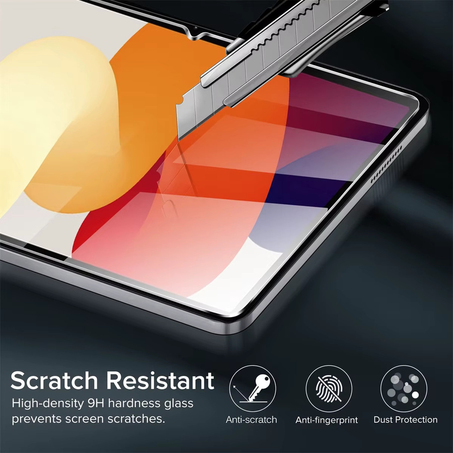 Xiaomi Redmi Pad SE Displayschutzfolie aus gehärtetem Glas mit Rückkamera-Schutz, transparent, 9H Härtegrad - Bild 4