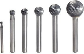 KS Tools HM Kugel-Frässtift Form D in Silber, Durchmesser 8mm - Bild 1