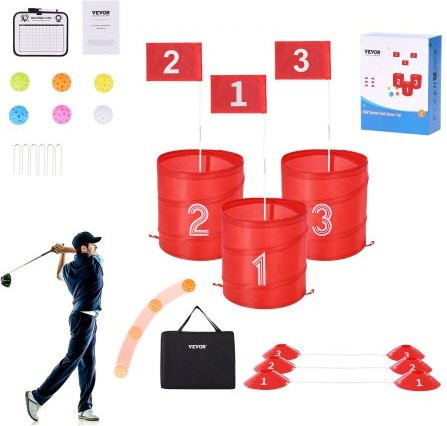 VEVOR Golfspiel Set, 3-Loch-Golfplatz, Outdoor-Golfspiel - Bild 1