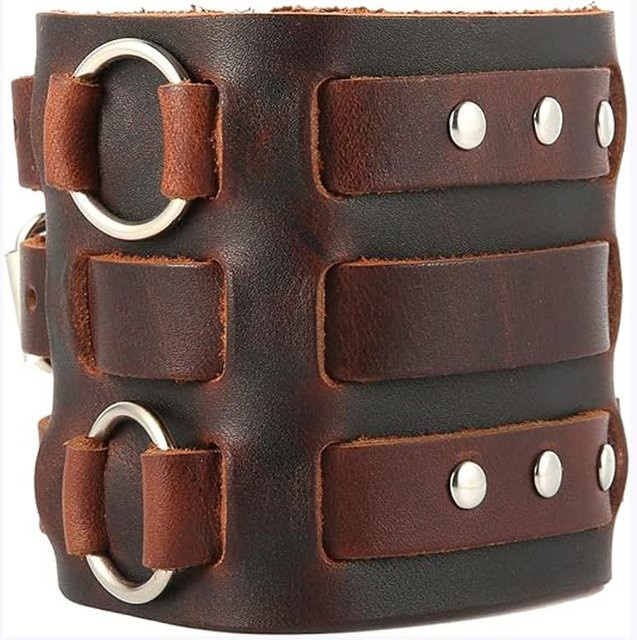 YIRAN Lederarmband, Schwarz, Unisex - Bild 1