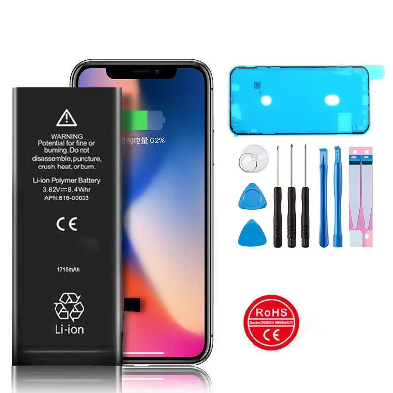Ersatz-Akkuset in Schwarz für Apple iPhone Modelle inklusive Werkzeugset - Bild 3