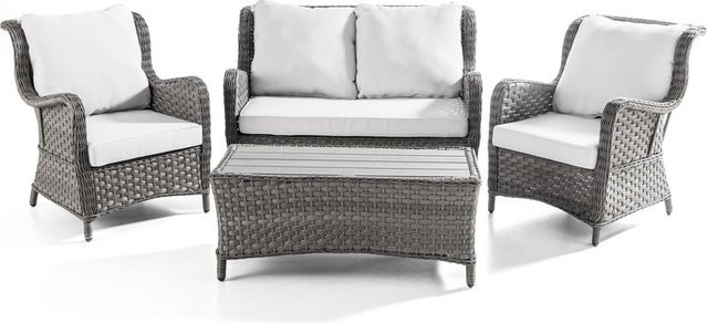 11-teilige Dining Sitzgruppe Gartenset BOCA von Prestige Home aus Aluminium in Grau inklusive Polsterauflage - Bild 1