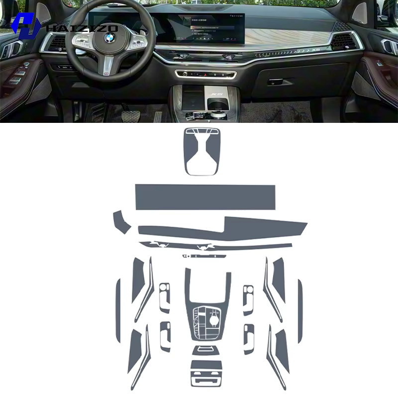 HAIZIZO LCD Display Schutzfolie für BMW X5 G05 2023-2025, matte TPU Mittelkonsole Schutzaufkleber, transparent - Bild 2